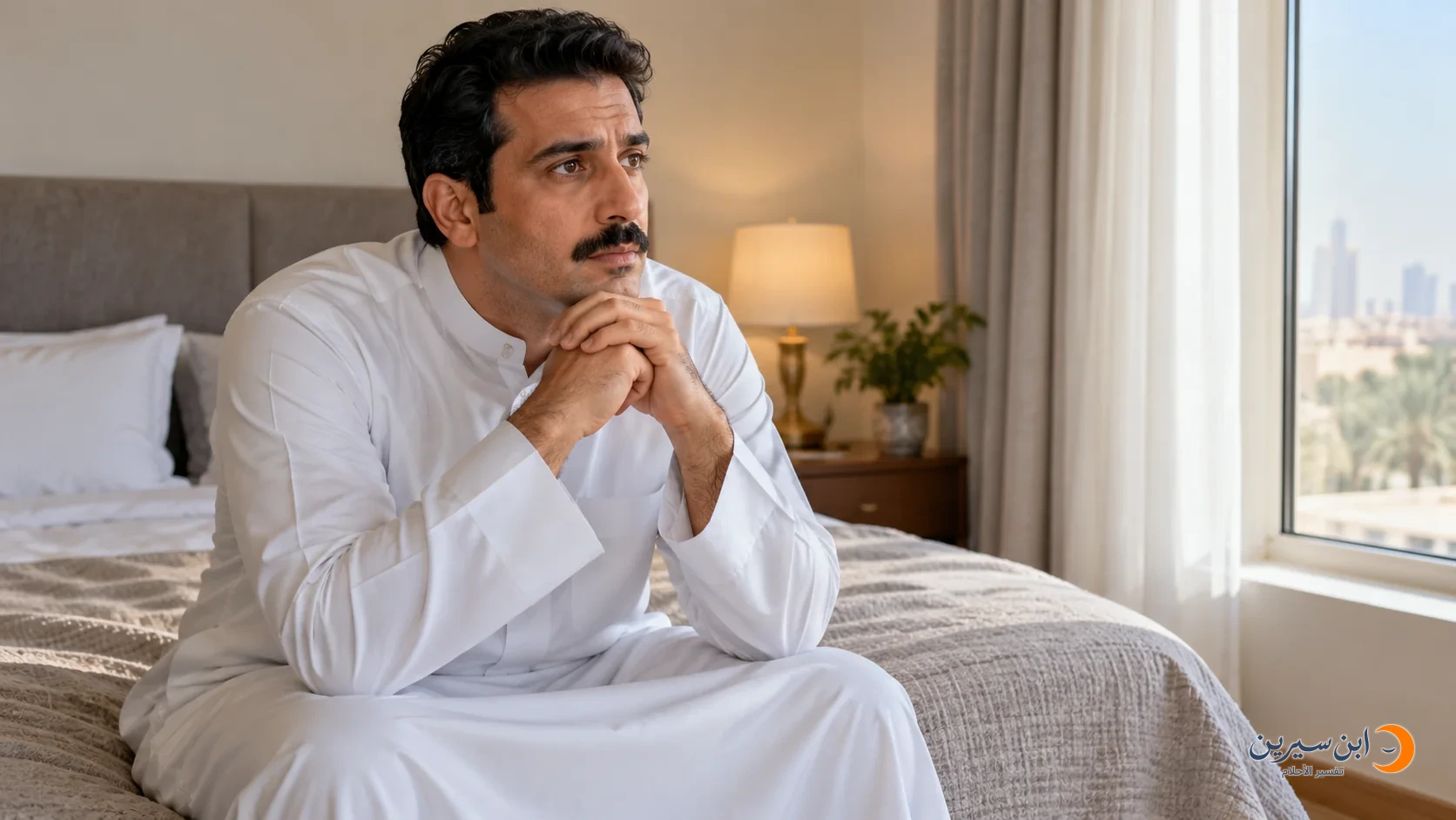 رجل بشارب طبيعي