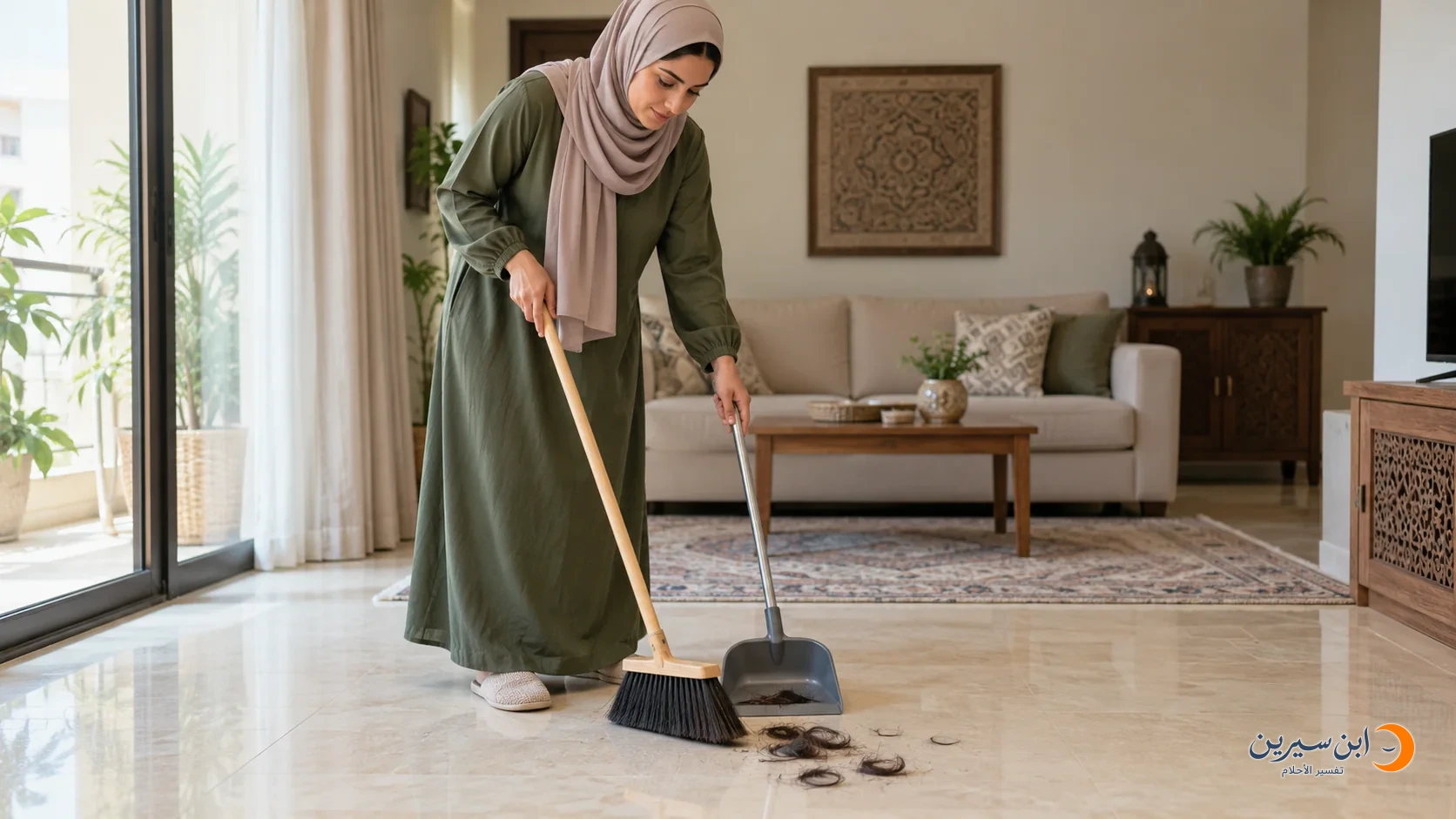جمع شعر من الأرض